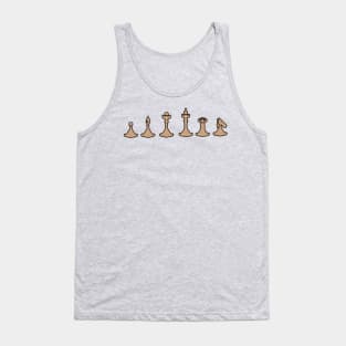 Tan Chess Pieces Tank Top